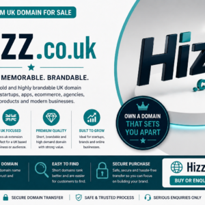 Hizz.co.uk is for sale. Premium short .co.uk domain ideal for startups, apps, ecommerce, agencies, digital products and modern UK brands.