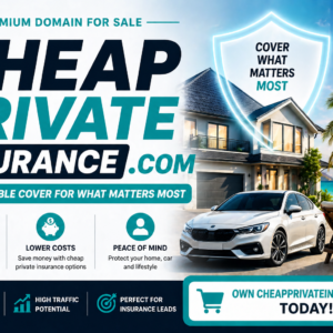 Premium .com domain perfect for insurance quotes, brokers, and comparison websites.