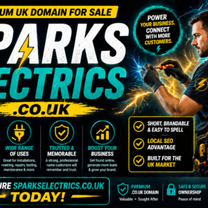 strong and memorable domain ideal for electricians, electrical contractors, and local trade services in the UK.