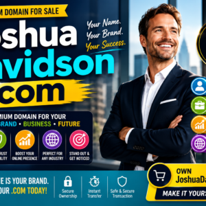 JoshuaDavidson.com is a premium personal-name .com domain ideal for branding, portfolios, professional profiles, consulting, author websites and online business identity.