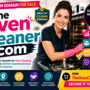 TheOvenCleaner.com is a premium cleaning service domain ideal for oven cleaning businesses, kitchen cleaning services, appliance cleaning companies, domestic cleaners, booking platforms and local lead generation websites.