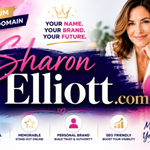 SharonElliott.com is a premium personal name domain ideal for branding, business websites, coaching, consulting, authors, influencers, executives and online reputation management. Secure this memorable .com domain today.