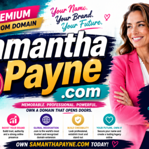 Samantha Payne .com is a premium personal name domain ideal for branding, consulting, coaching, business websites, authors, influencers, executives and online reputation management. Secure this memorable .com domain today.