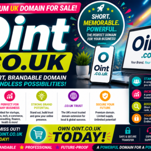 Short, modern UK domain perfect for startups, tech companies, and online businesses.