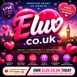 Secure Eluv.co.uk, a stylish 4-letter UK domain perfect for beauty brands, fashion, wellness, dating apps and modern online businesses.