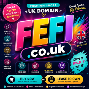 Secure Fefi.co.uk, a memorable 4-letter UK domain perfect for apps, fashion, fintech, lifestyle brands and modern online businesses.