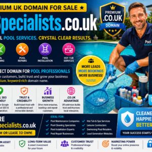 Pool Specialists .co.uk is a premium UK domain name for sale. Perfect for swimming pool specialists, pool maintenance, pool cleaning, pool installation, pool repairs, hot tub services, leisure contractors and local lead generation businesses.