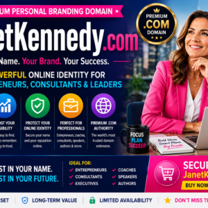 Janet Kennedy .com is a premium exact-match personal name domain for sale. Perfect for personal branding, professional websites, directors, entrepreneurs, consultants, executives, coaches, authors and speakers seeking a trusted online identity.